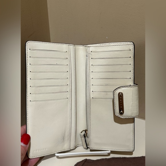 Celine Macadam Embossed Leather and Tan Canvas Long Wallet w/box & dustbag - Picture 11 of 16